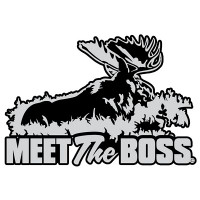 GRAY BLACK WHITE meet the boss sticker