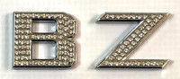 SILVER Crystal Chrome Letters A-Z 1.2"