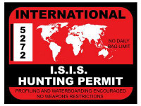 ISIS INTERNATIONAL HUNTING STICKER