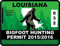 LOUISIANA BIGFOOT HUNTING STICKER