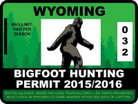 WYOMING BIGFOOT HUNTING STICKER WYOMING BIGFOOT HUNTING STICKER