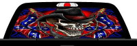 RWG rebel flag cowboy skull rear window see thru graphic RWG rebel flag cowboy skull rear window see thru graphic