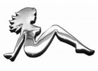 Trucker Babe Chrome Emblem