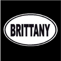 Brittany Oval Dog Decal
