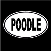 Poodle Oval Dog Decal
