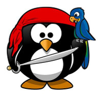 penquin pirate sticker