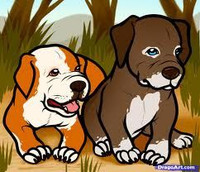 Pitbull Drawing Sticker