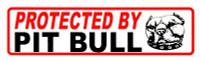 protected by pit bull bumper sticker