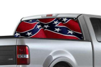 RWG rebel flag wave rear window see thru graphic