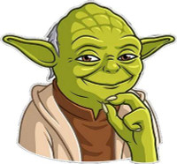 STAR WARS YODA COLOR STICKER