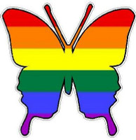 Butterfly Camo Sticker 2 - FLAG PRIDE