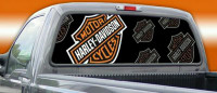 Harley Davidson rear window truck graphic