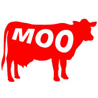 Elves Cute Cartoon Moo Cow farming Decal