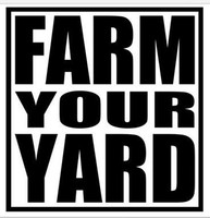 farm your yard rectangle B&W sticker