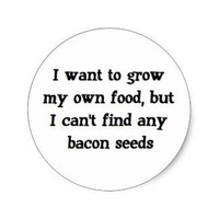 grow bacon classic round sticker
