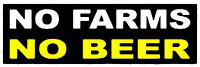 NO FARMS NO BEER BUMPER STICKER
