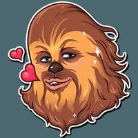 chewbacca wookiee star wars sticker 2