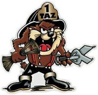 Taz Fireman Color Decal Taz Fireman Color Decal