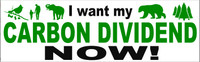 Carbon Dividend Now BUMPER STICKER