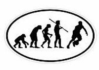Evolution Sport Stickers BASKETBALL - OVAL W Evolution Sport Stickers BASKETBALL - OVAL W