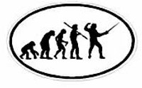 Evolution Sport Stickers FENCING - OVAL W