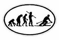 Evolution Sport Stickers SKI DOWN HILL - OVAL W