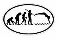 Evolution Sport Stickers SWIMMER 2 - OVAL W