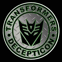 1 BADGE DECAL Diamond Plate Decepticon