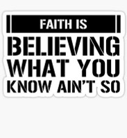 FAITH IS free thinking sticker