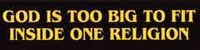 God is Too Big Decal Sticker