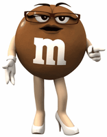 M&M sexy brown lady sticker