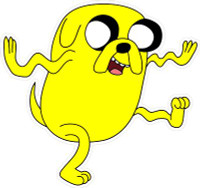 JAKE THE DOG FUNNY CARTOON STICKER 2