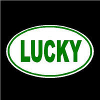 Lucky Oval Decal