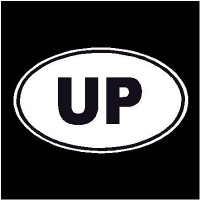Up Oval Decal