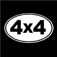 4x4 Oval Decal 4x4 Oval Decal