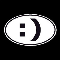 Keystroke Face Oval Decal Happy