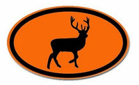 Orange Deer Oval Sticker