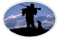 Oval Man Hunting Decal 04
