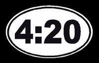 420 Oval Decal