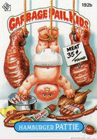 Hamburger PATTIE Funny Sticker Name Decal