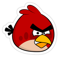 Angry Birds Red 3 Vinyl Decal