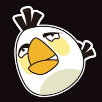 Angry Birds White Vinyl Decal Angry Birds White Vinyl Decal