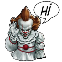 PENNYWISE HI COLOR HORROR STICKER PENNYWISE HI COLOR HORROR STICKER