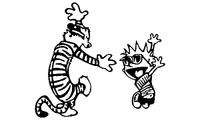 Calvin Hobbes Jump Decal 009