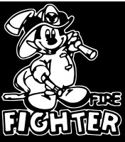 Mickey Firefighter Decal Sticker