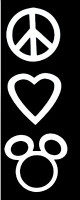 MICKEY PEACE LOVE MICKEY Decal Sticker