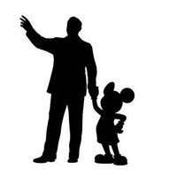 Mickey with Walt D Decal Sticker