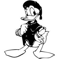 Diecut Donald Duck Stickers 2897