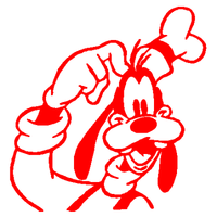 Goofy Scratch Head decal 687
