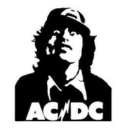 ACDC Head Band Vinyl Decal Sticker